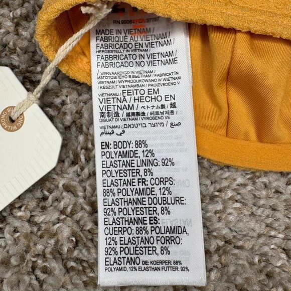 Billabong Yellow textured swim top - Picture 6 of 10